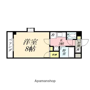 岡山県岡山市北区国体町【マンション】の間取り