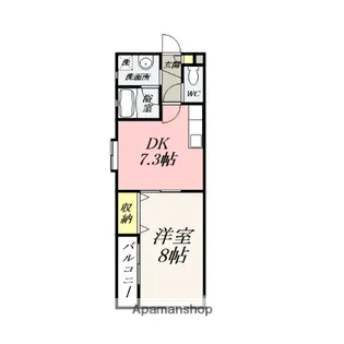 岡山県岡山市北区国体町【マンション】の間取り