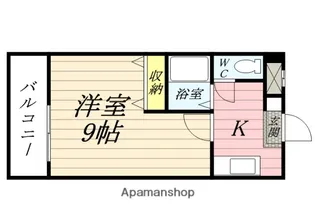 フローラ伊島【405号室】の間取り