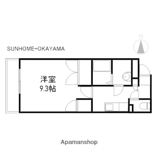 パティオ西島田【203号室】の間取り