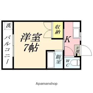 リトルハイム花尻 58号館【233号室】の間取り