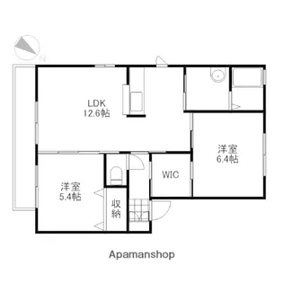 岡山県岡山市中区湊【アパート】の間取り