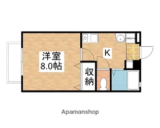 ダンディライオン西市A棟【2階】の間取り