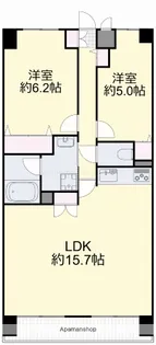 ル・サンク西市【4階】の間取り