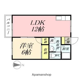 岡山県岡山市北区平田【アパート】の間取り