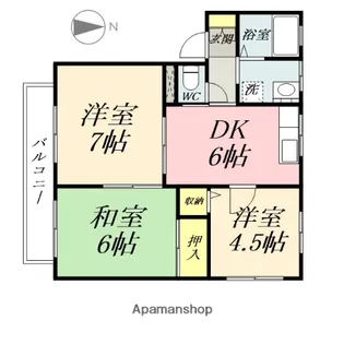 ヴィラメリー【202号室】の間取り