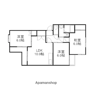 岡山県岡山市南区福田【マンション】の間取り