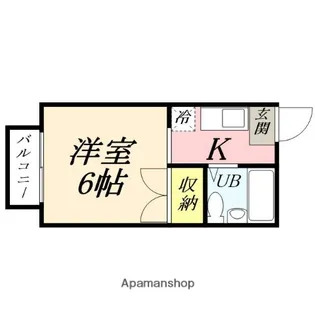 グランメリー岡町Ⅱ【202号室】の間取り