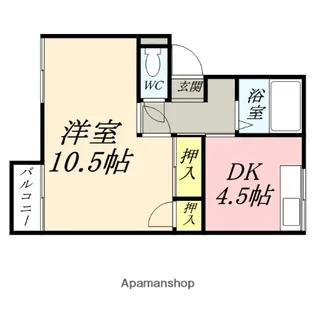 岡山県岡山市中区藤崎【アパート】の間取り