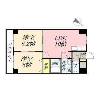 サニーヒルズ大福【4階】の間取り