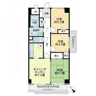 ツインパレスK【3階】の間取り