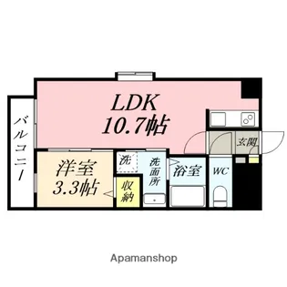 岡山県岡山市北区京橋町【マンション】の間取り