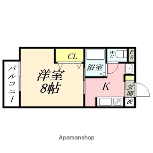 岡山県岡山市北区新屋敷町1丁目【マンション】の間取り