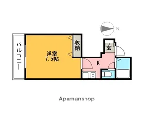 岡山県岡山市北区本町【マンション】の間取り