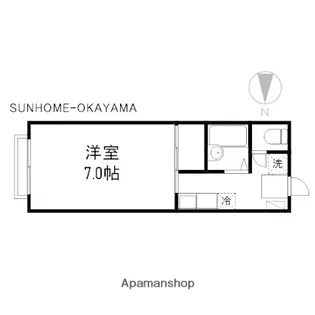 岡山県岡山市北区清心町【マンション】の間取り