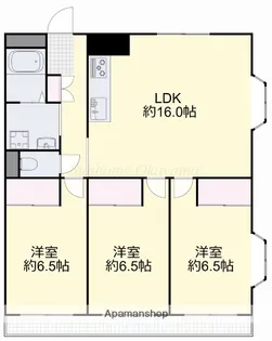 岡山県岡山市北区平田【マンション】の間取り