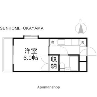 駅元コーポ【301号室】の間取り