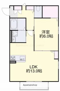 岡山県岡山市南区新保【アパート】の間取り