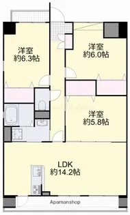 ラ・パティオ【3階】の間取り