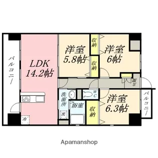 ラ・パティオ【4階】の間取り