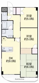 岡山県岡山市中区清水1丁目【マンション】の間取り