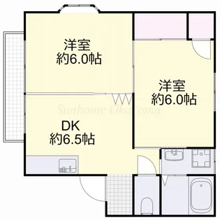 サンフラワーB【205号室】の間取り
