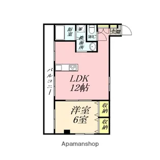 岡山県岡山市北区桑田町【マンション】の間取り
