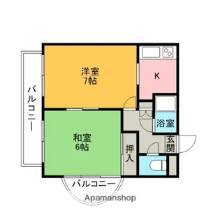 岡山県岡山市北区南中央町【マンション】の間取り