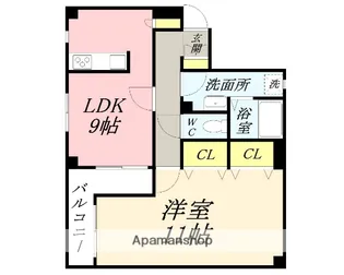 第一天瀬ビル【601号室】の間取り