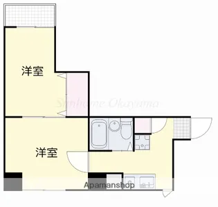 第一天瀬ビル【5階】の間取り