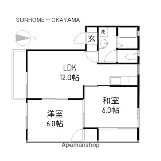 ソルコラード操明A【2階】の間取り