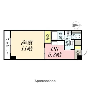 岡山県岡山市北区奥田本町【マンション】の間取り
