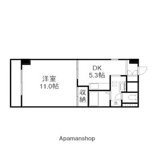 岡山県岡山市北区奥田本町【マンション】の間取り
