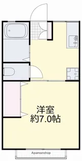 岡山県岡山市北区津島本町【アパート】の間取り