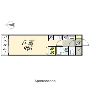 プランドール内山下【5階】の間取り