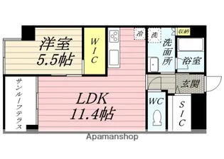 岡山県岡山市北区内山下1丁目【マンション】の間取り