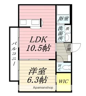 岡山県岡山市北区西崎2丁目【アパート】の間取り