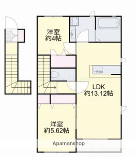 岡山県岡山市北区久米【アパート】の間取り