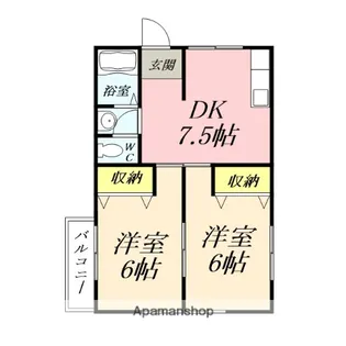 エムズコート妹尾【1階】の間取り