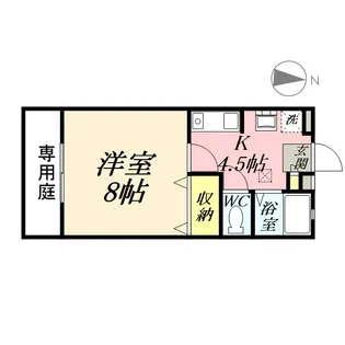 パークサイドなんば A【1階】の間取り