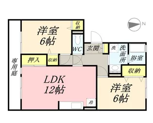 アーバンツインピア湊【1階】の間取り