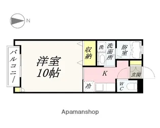岡山県岡山市南区福富西1丁目【アパート】の間取り