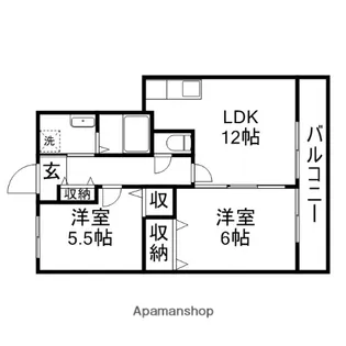 フォブール西市【3階】の間取り