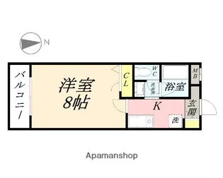 アージュ伊島【102号室】の間取り