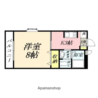 岡山県岡山市北区広瀬町【アパート】の間取り