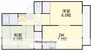 岡山県岡山市中区西川原【アパート】の間取り