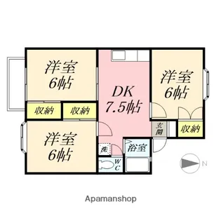 岡山県岡山市東区大多羅町【アパート】の間取り