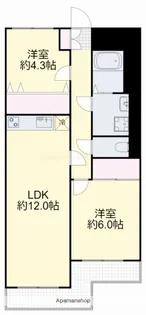 リエゾン原【4階】の間取り