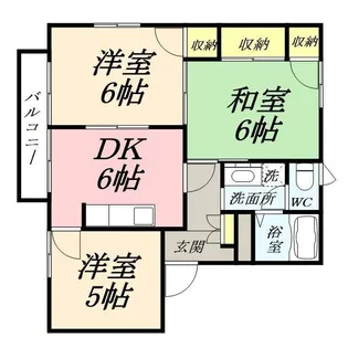 アーモアウメントB棟【103号室】の間取り