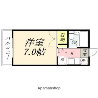 岡山県岡山市北区伊島町1丁目【マンション】の間取り